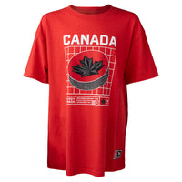 Bauer Hockey Canada Puck Tee - rot - Yth.