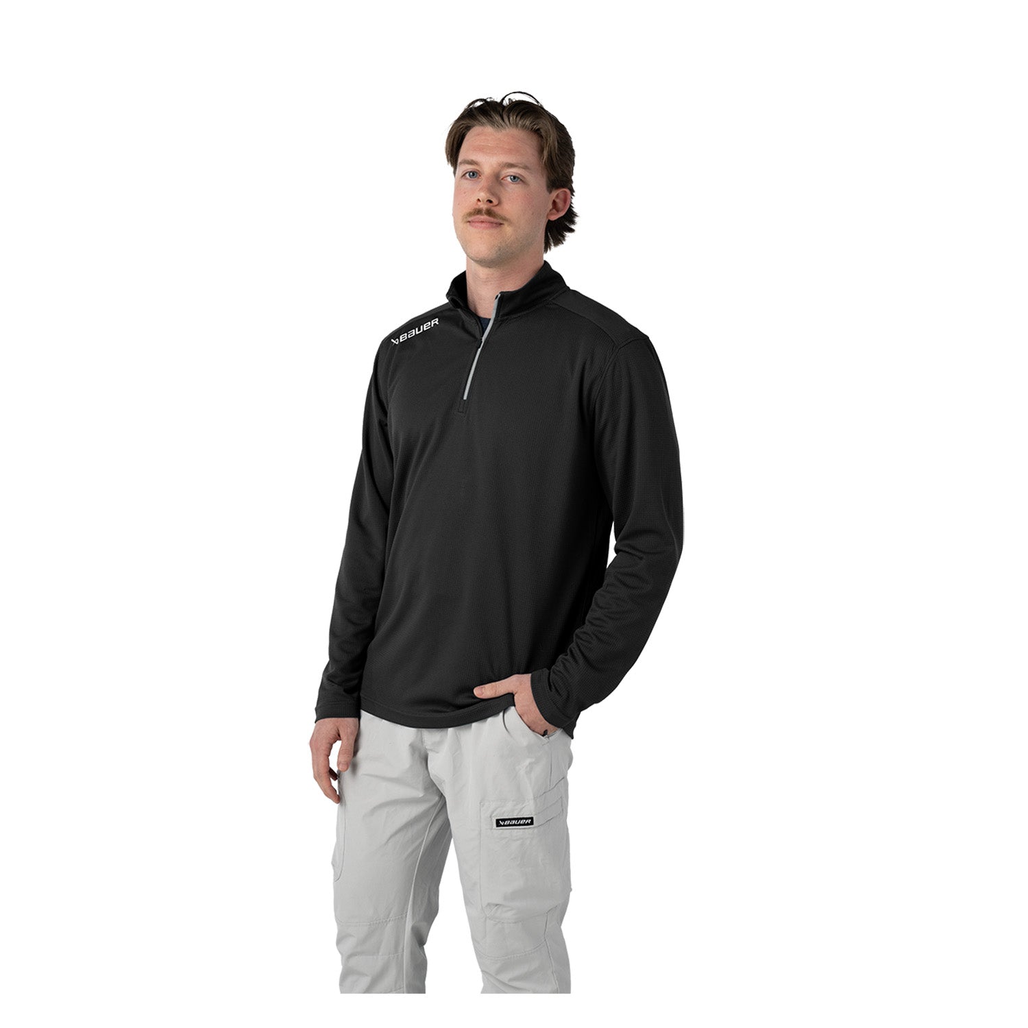 BAUER Premium Performance 1/4 Zip - schwarz - Sr.