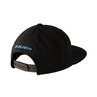 BAUER Flat Brim Snapback Cap - schwarz - Sr.