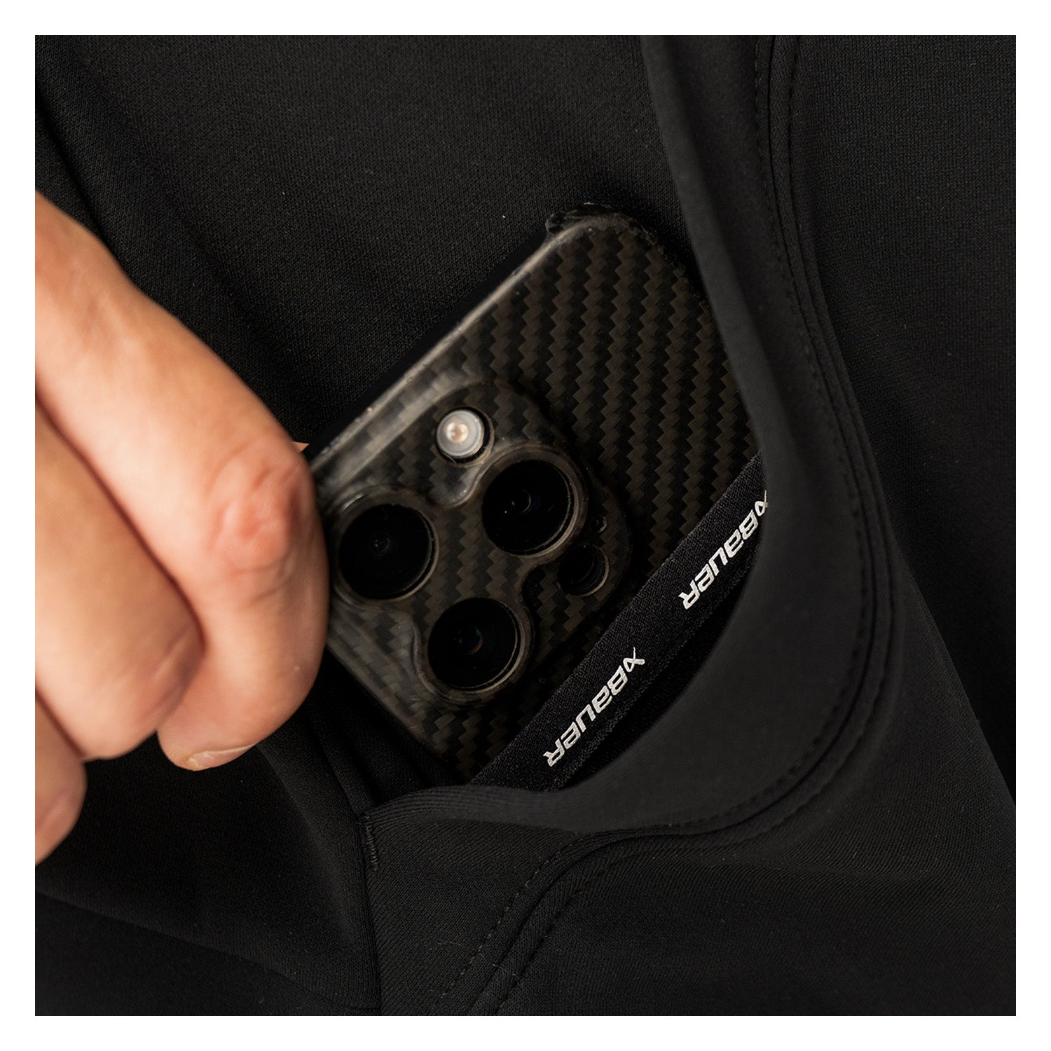 BAUER Fleece Zip Hoodie Team - schwarz - Sr.