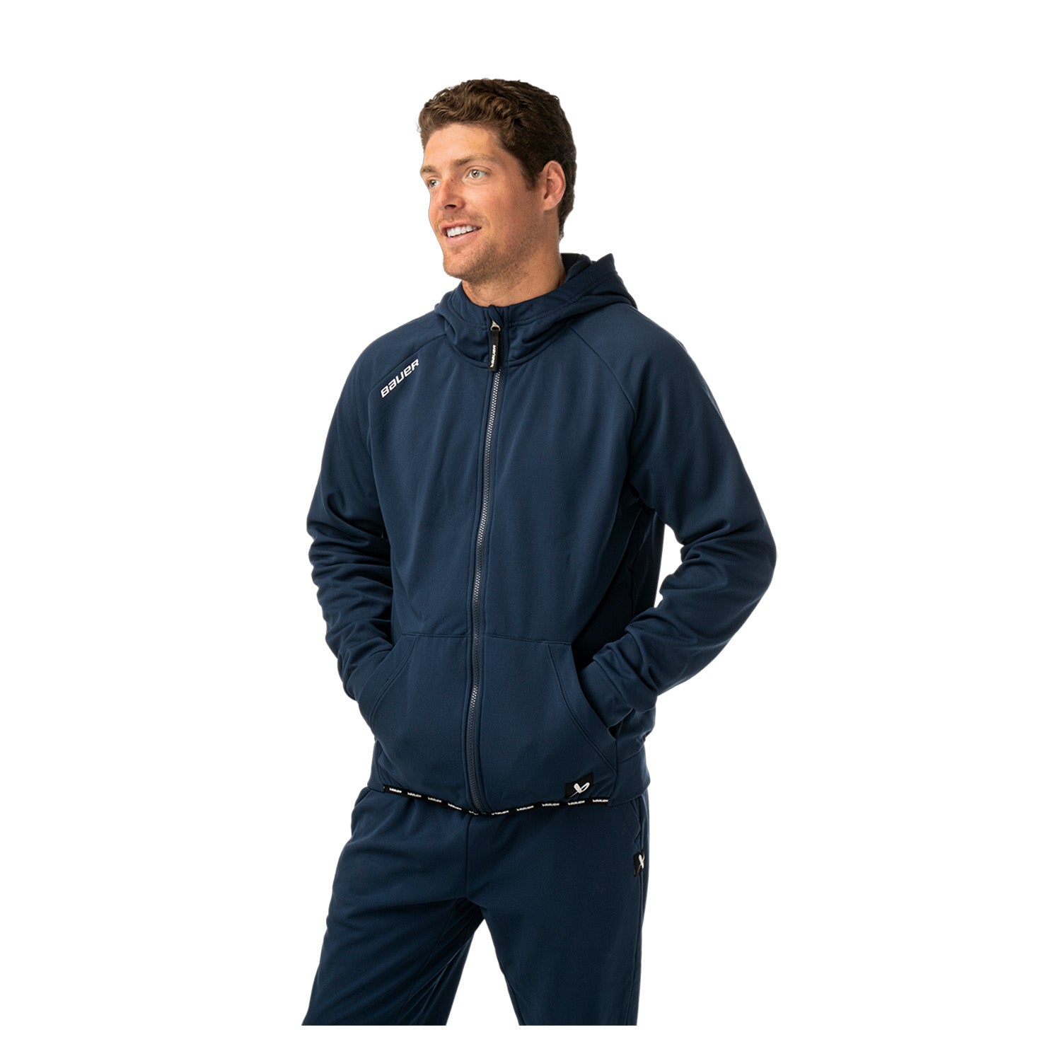 BAUER Fleece Zip Hoodie Team - marine - Sr.