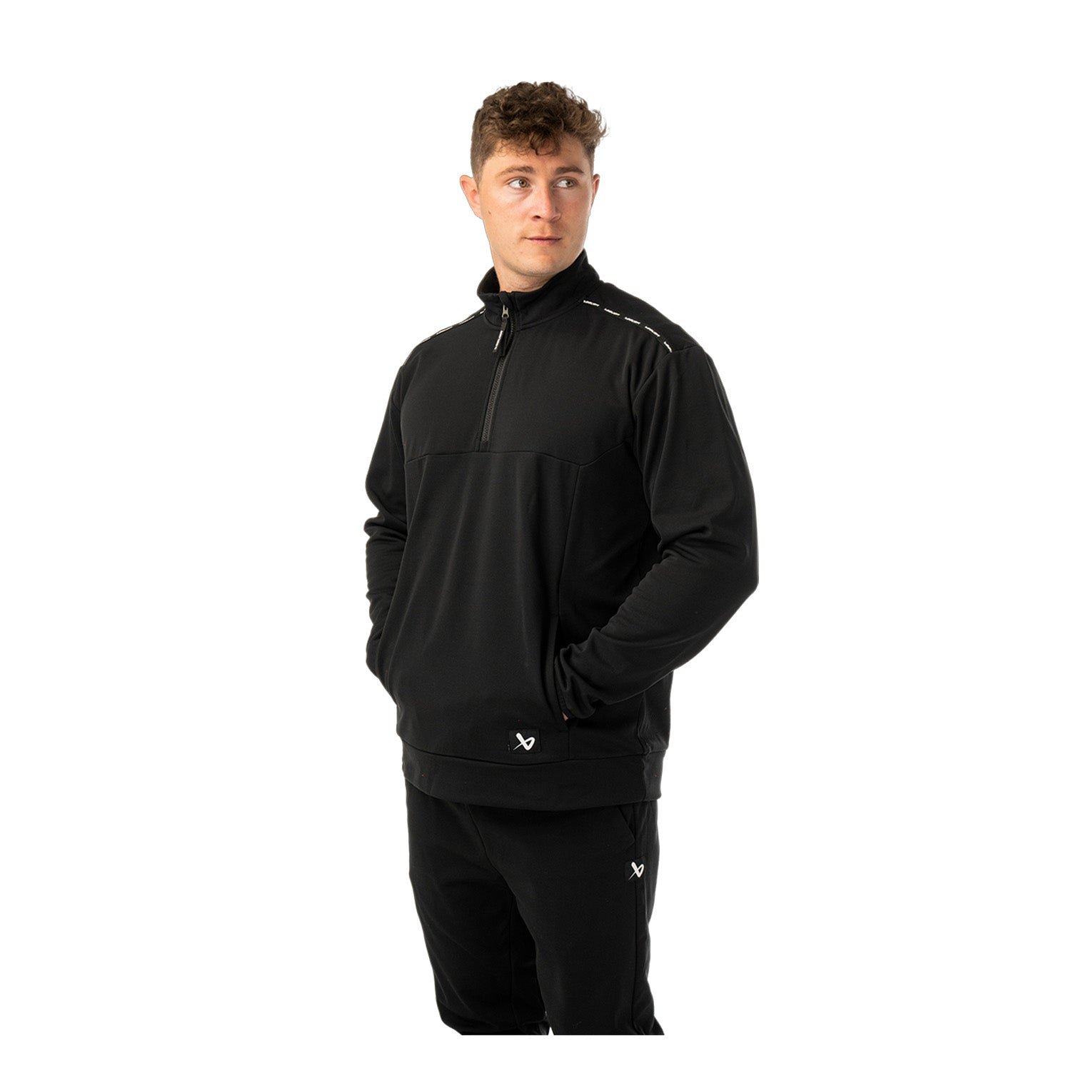 BAUER 1/2 Zip Fleece Team - schwarz - Sr.