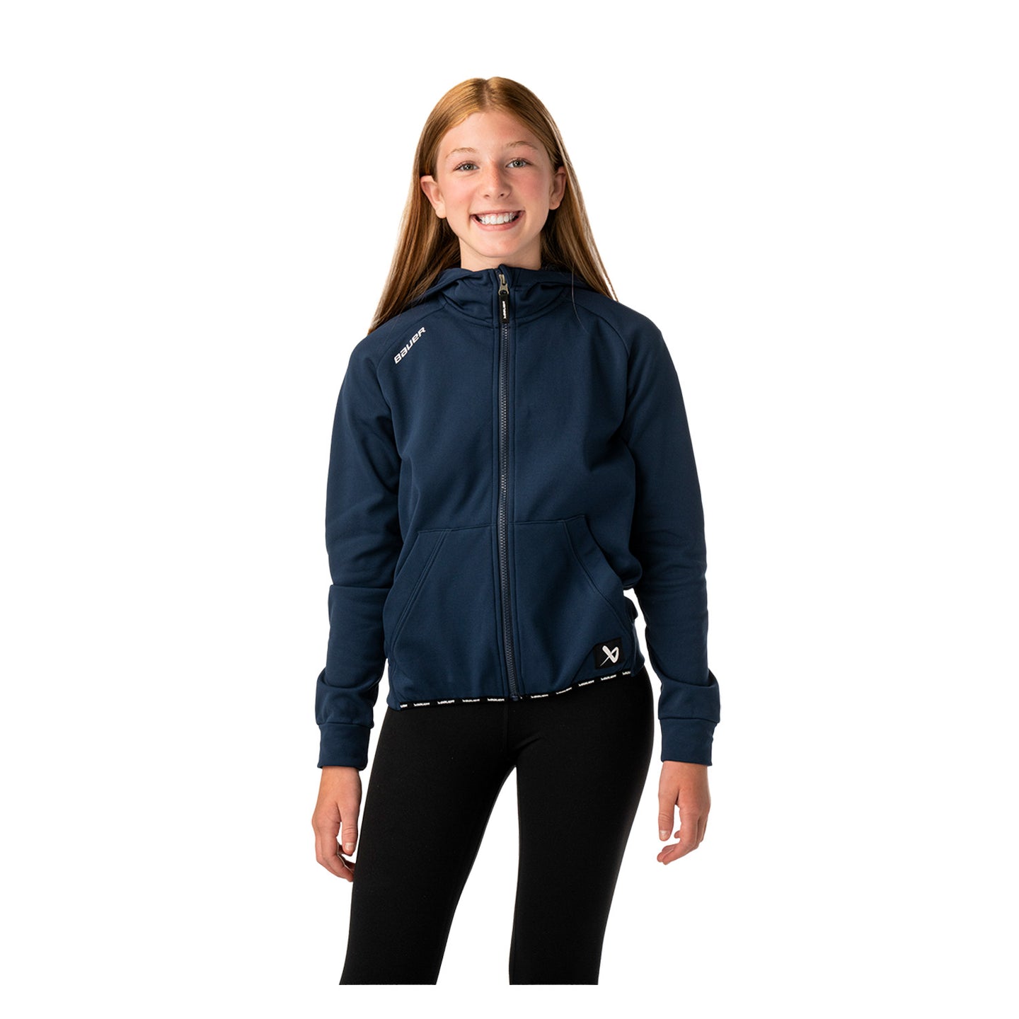 BAUER Fleece Zip Hoodie Team - marine - Yth.