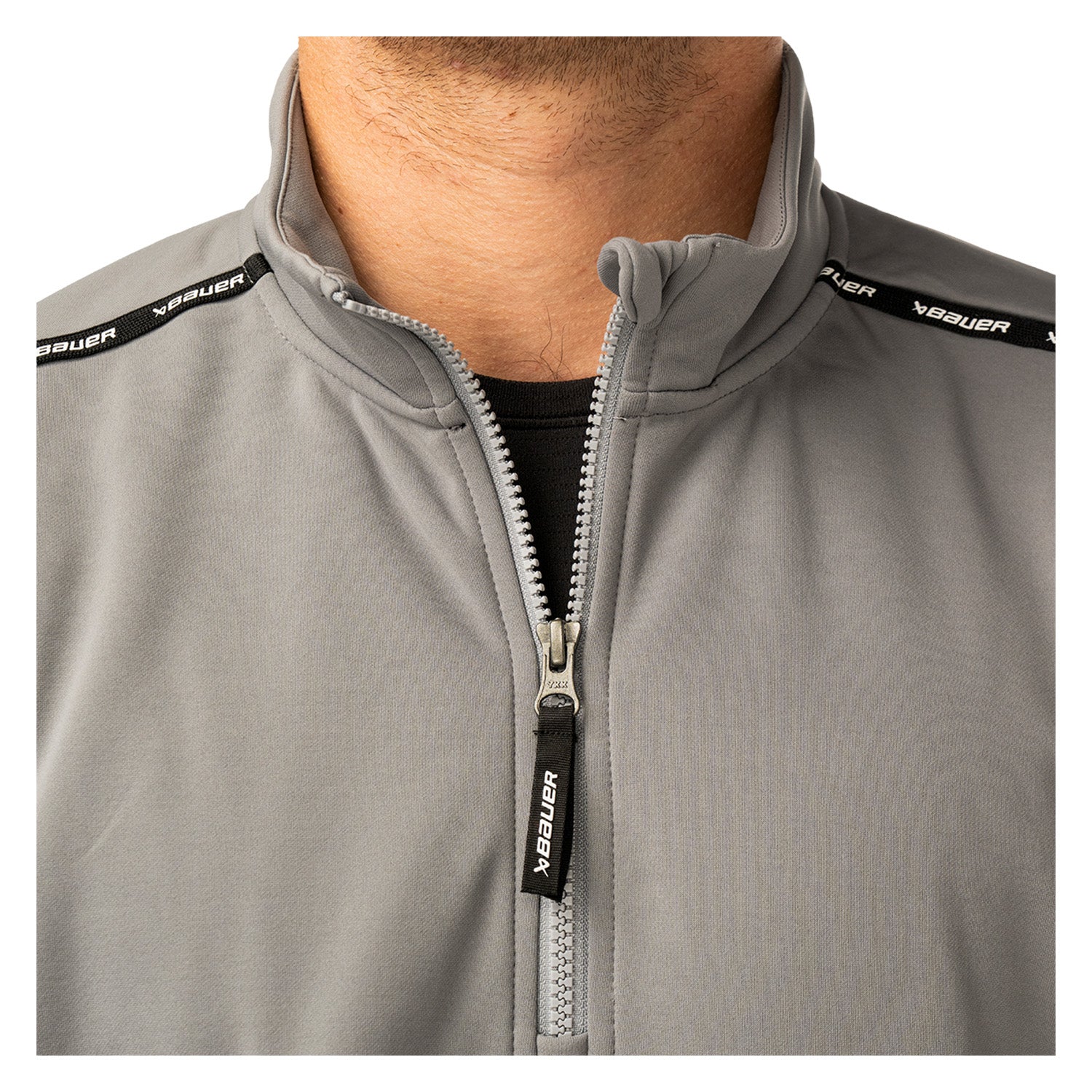 BAUER 1/2 Zip Fleece Team - grau - Sr.