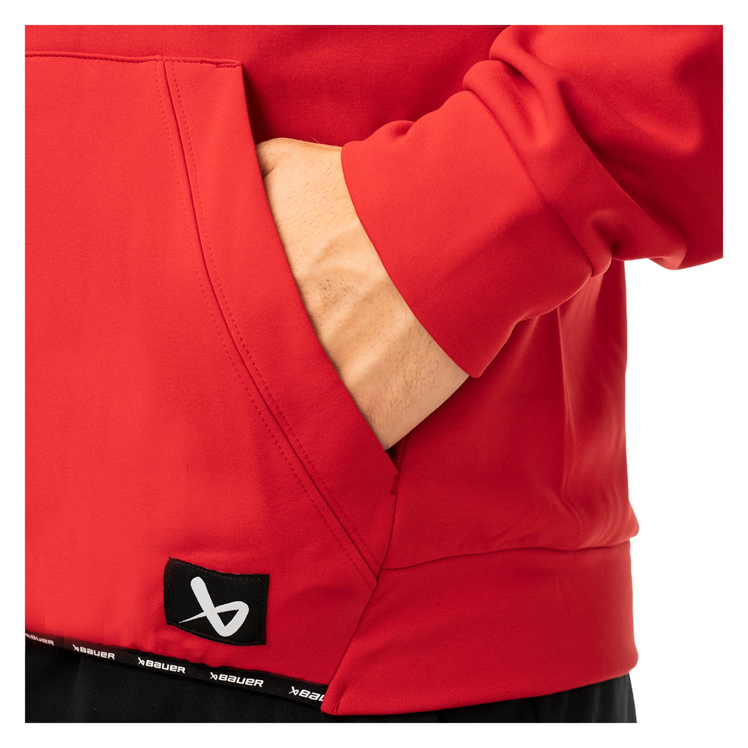 BAUER Fleece Zip Hoodie Team - rot - Sr.