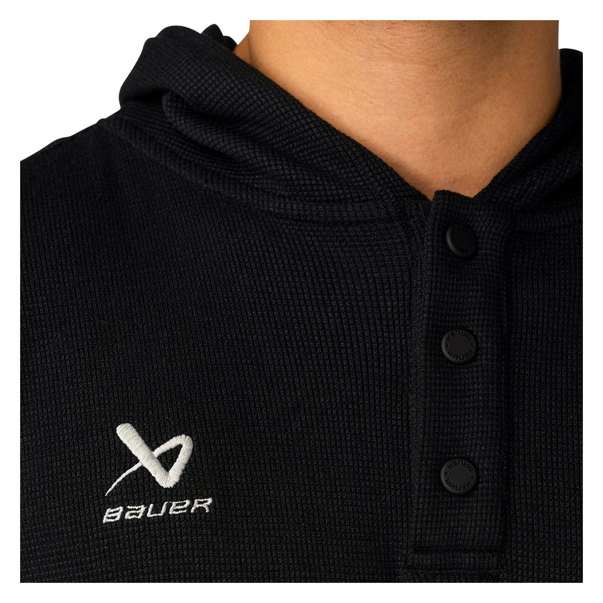 BAUER Waffle 1/2 Snap Hoodie - Sr.