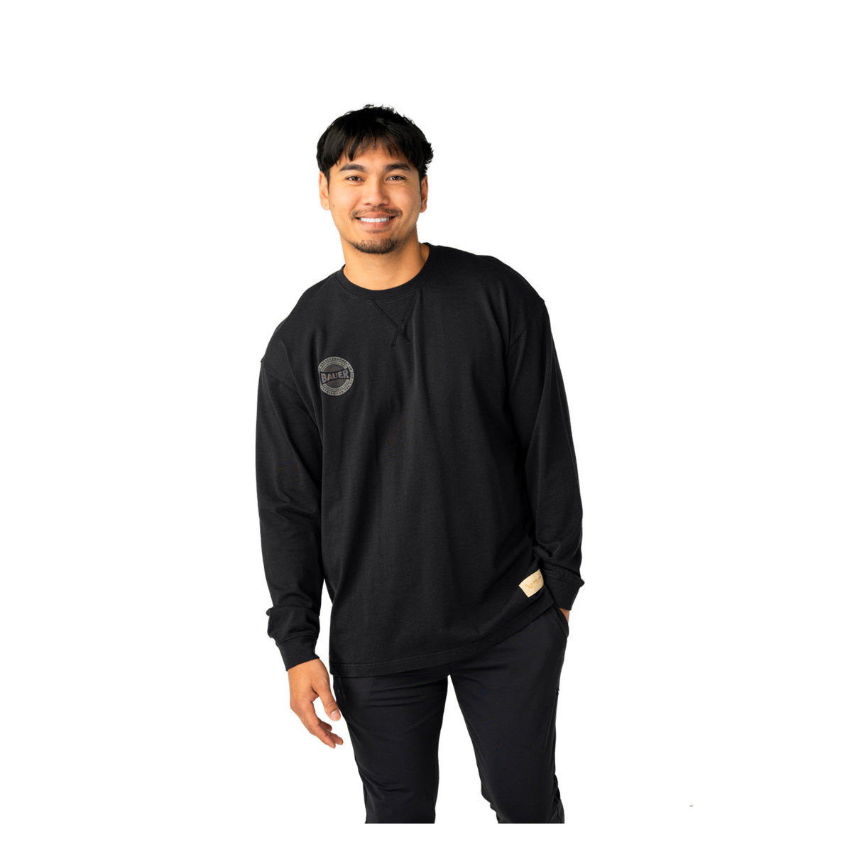 BAUER Graphic LS T-Shirt Black Ice - Sr.