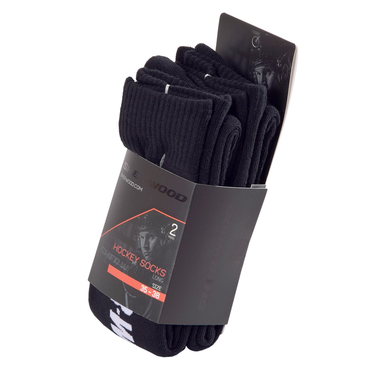 Sherwood Performance Schlittschuh Socken| lang - schwarz (2er Pack)