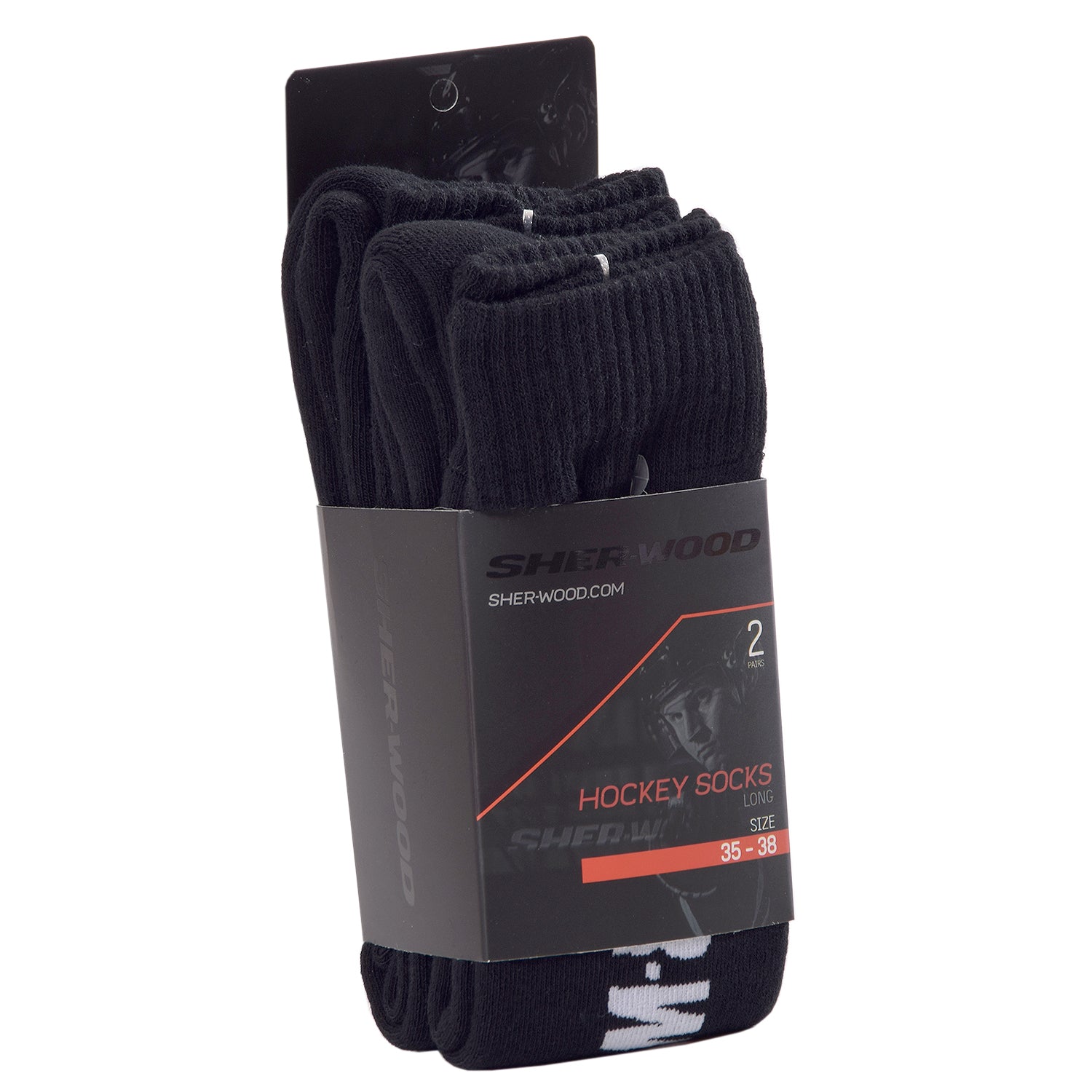 Sherwood Performance Schlittschuh Socken| lang - schwarz (2er Pack)