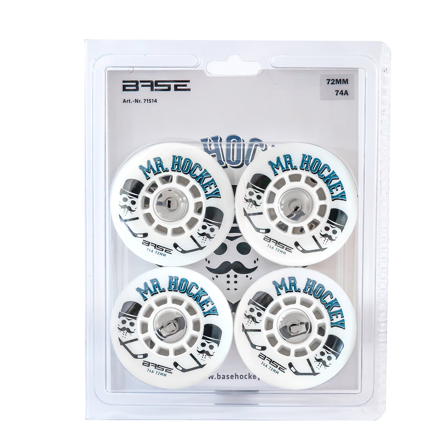 BASE Indoor Rolle Pro "Mr. Hockey" - 74A - 4er Pack