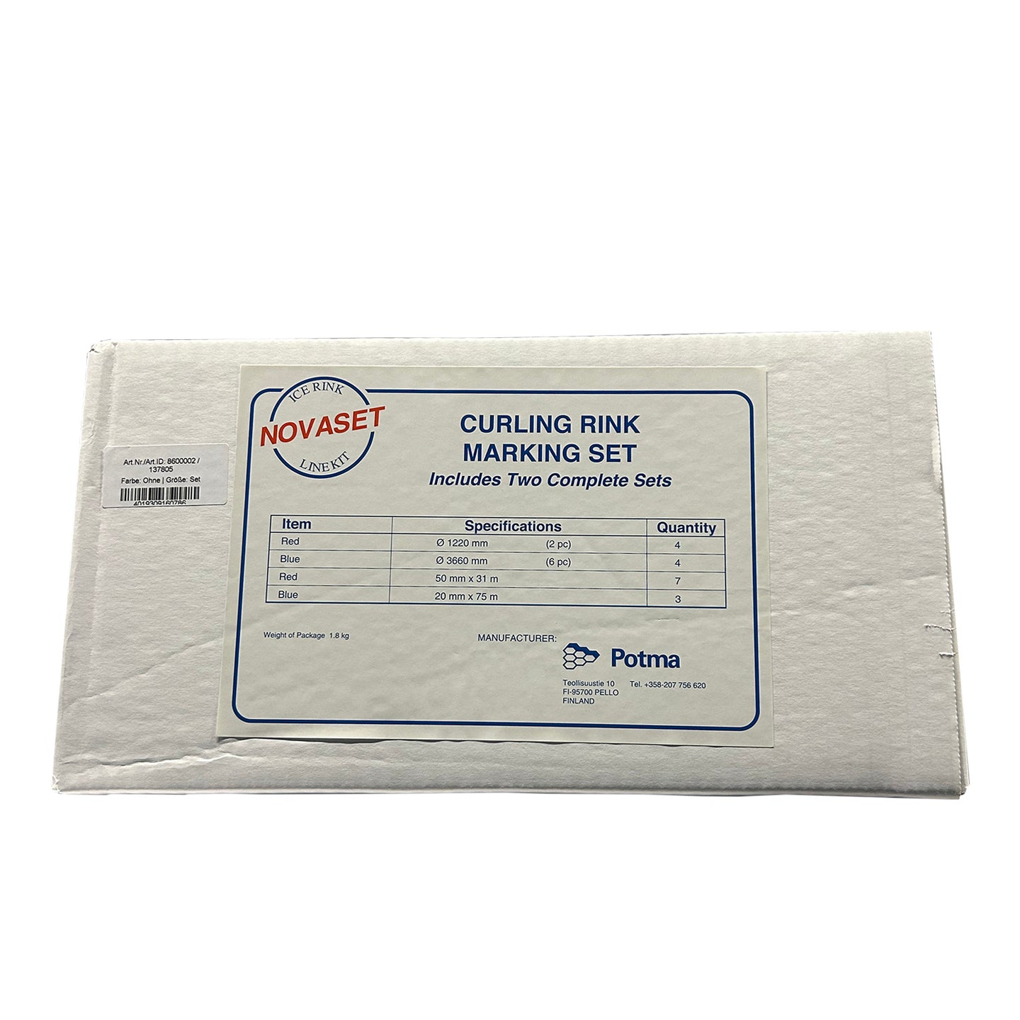 Linienset für Eisfläche Curling