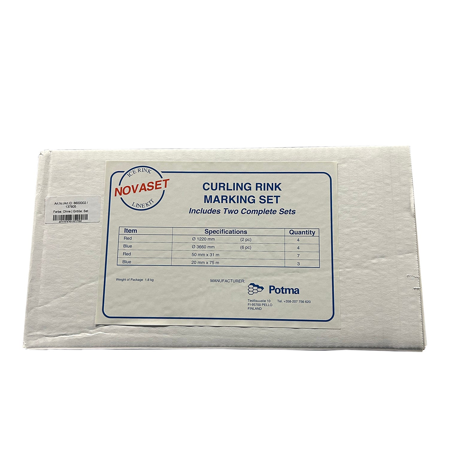 Linienset für Eisfläche Curling